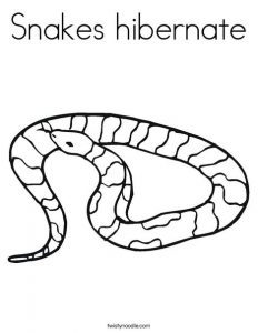 Dibujo de serpiente hibernada